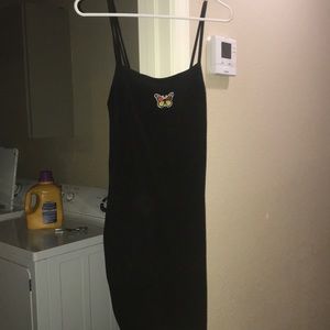 Butterfly rubbed 90s mini dress!